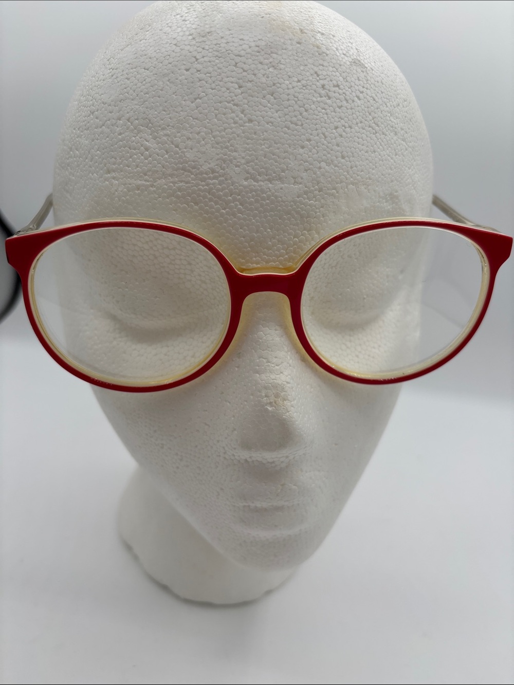 Vintage Women's Red Round Fashion Eyeglasses Oh la la!